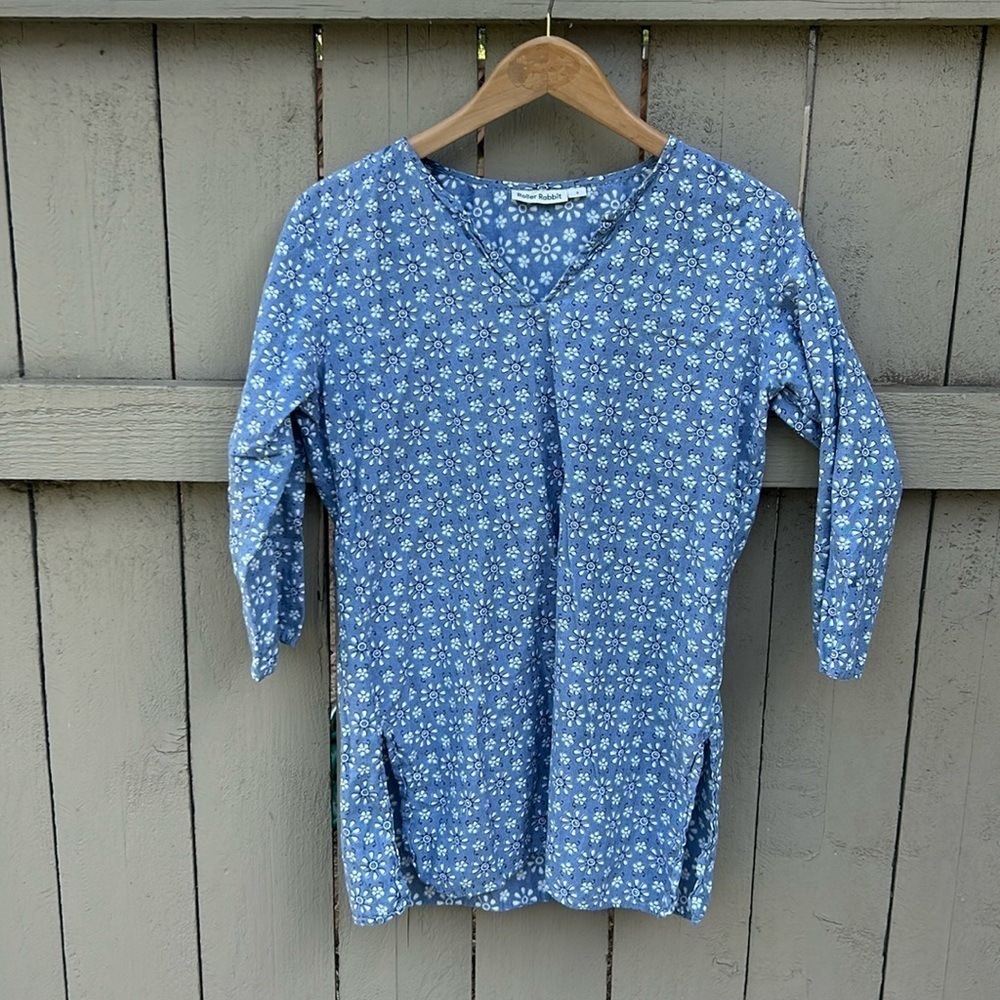 Roller Rabbit Tunic Top Bohemian Beach Summer Festival Vacation Vibes Sz Small